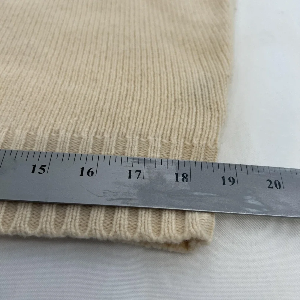 Polo Ralph Lauren Sweater Vest Mens Large Beige Lambswool V Neck Knit‎ Pullover